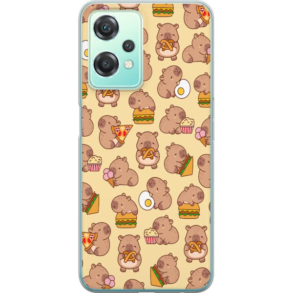 OnePlus Nord CE 2 Lite 5G Genomskinligt Skal Kawaii capybara mobilskal med flera söta figurer