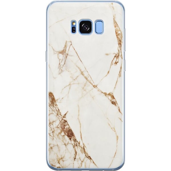Samsung Galaxy S8+ Gennemsigtig cover Hvid marmor