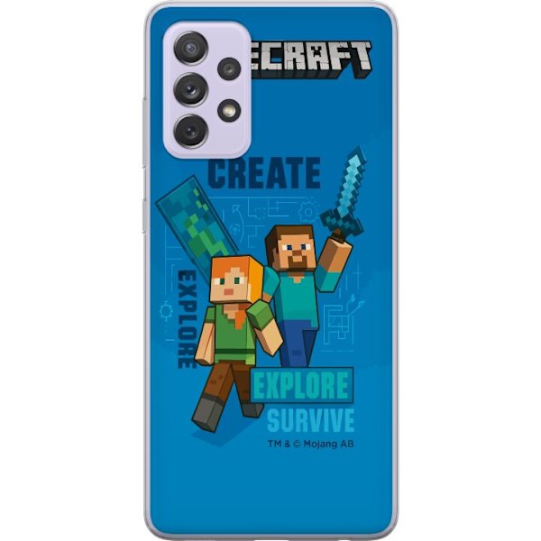 Samsung Galaxy A52s 5G Läpinäkyvä kuori Minecraft Luolastot