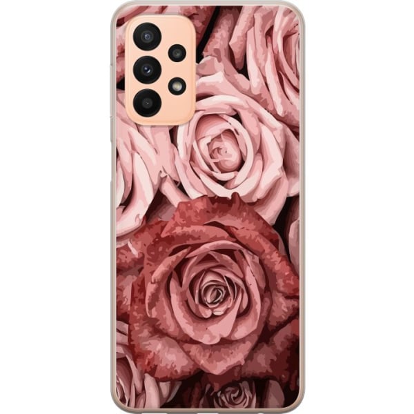 Samsung Galaxy A23 Läpinäkyvä kuori Ruusut