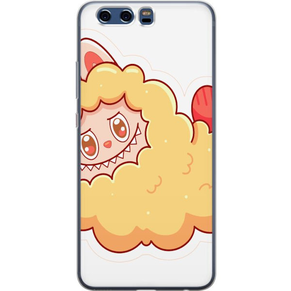 Huawei P10 Genomskinligt Skal Labubu Tvättbjörn Pop Mart Figur Samlarobjekt Söt Design Populärt Motiv Art Toy Kreativ Figurserie