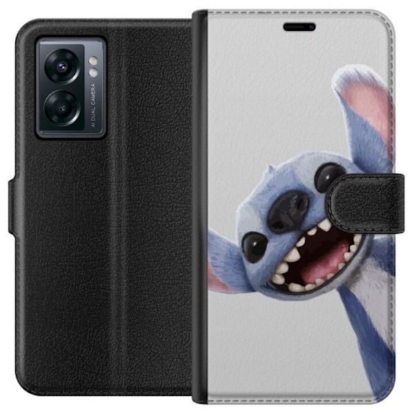 OnePlus Nord N300 Plånboksfodral Stitch i Fart – Kawaii Des