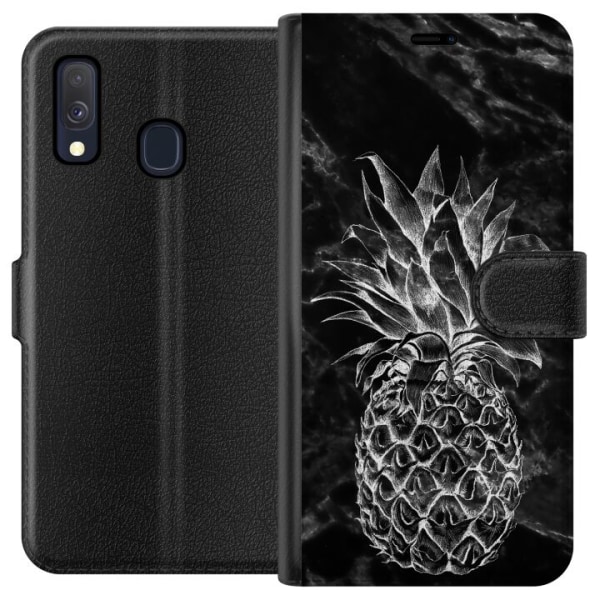 Samsung Galaxy A40 Lommeboketui Marmor Ananas