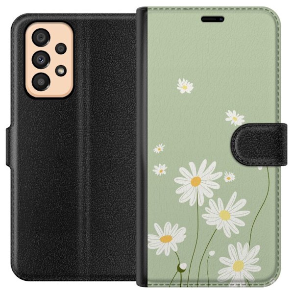 Samsung Galaxy A33 5G Plånboksfodral Prästkragar – blommig