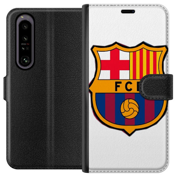 Sony Xperia 1 IV Lompakkokotelo FC Barcelona Emblem Jalkapallo Katalonia Sininen Punainen Seuran Logo Ylpeys La Liga Fanit Ikoninen Kuva