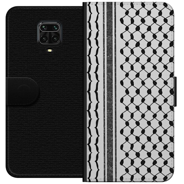 Xiaomi Redmi Note 9 Pro Lompakkokotelo Palestiinalainen kuvio - perinteiseen tyyliin inspiroima keffiyeh-kangas