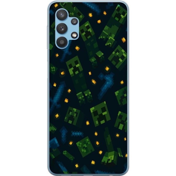 Samsung Galaxy A32 5G Genomskinligt Skal Minecraft Dungeons Mob