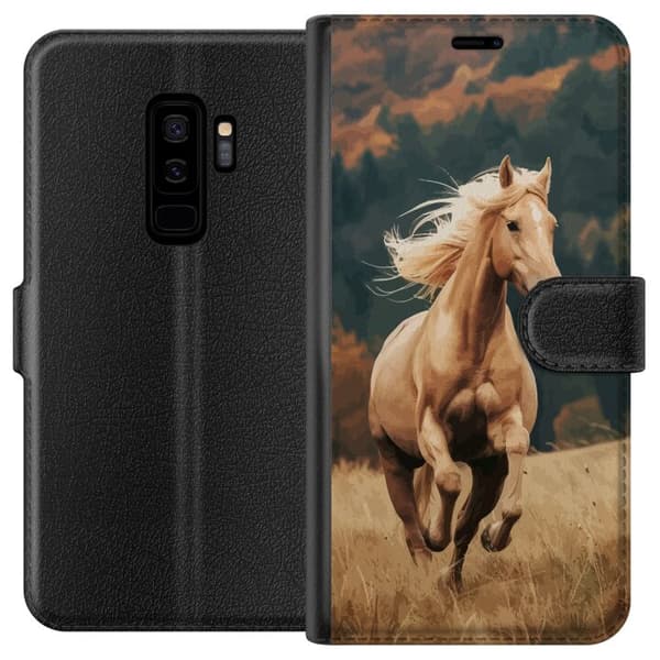 Kompatibelt Plånboksfodral till Samsung Galaxy S9+ Springande Häst