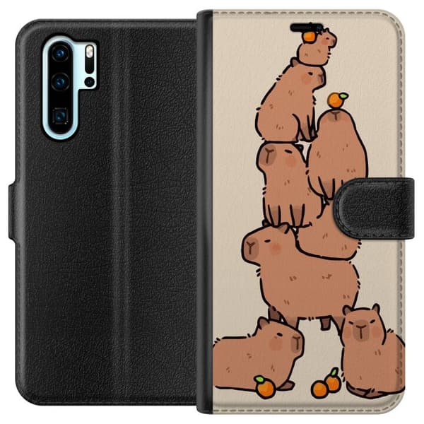 Kompatibel Tegnebogsetui til Huawei P30 Pro Kapybara