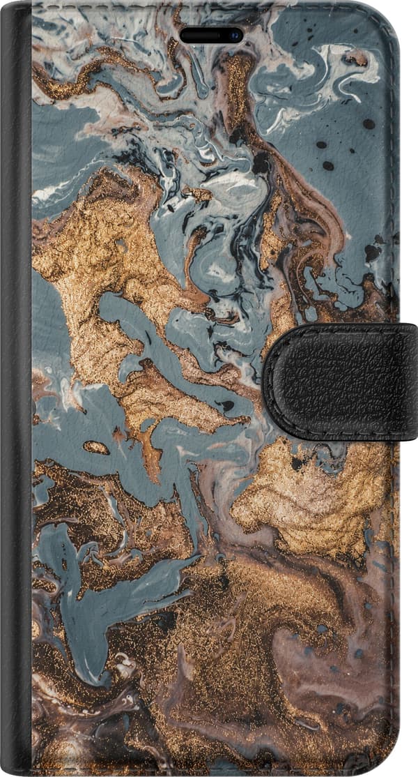 Kompatibelt Plånboksfodral till Samsung Galaxy S21 Grå marmormix grå