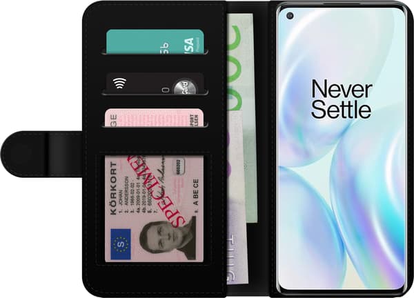 Kompatibel Tegnebogsetui til OnePlus 8 Blå elgitarr blå