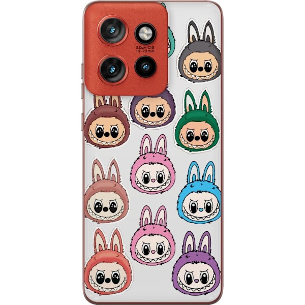 Motorola Edge 50 Neo Gjennomsiktig deksel Labubu Macaron Monst