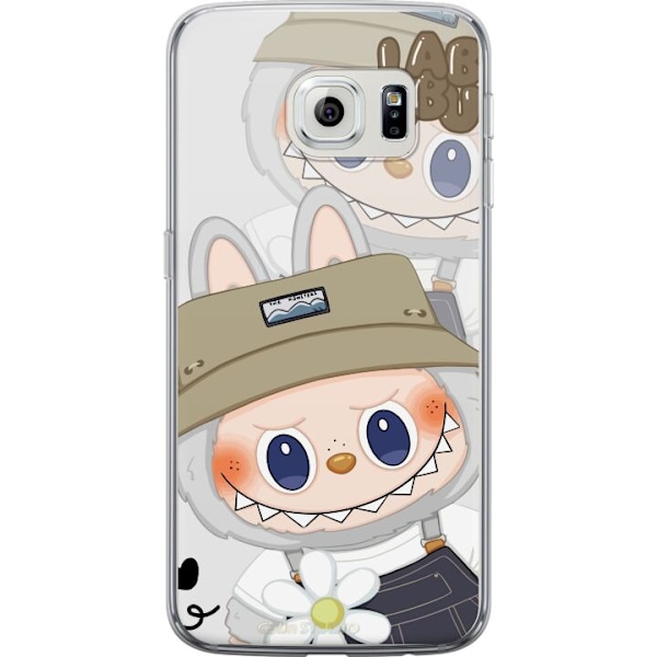 Samsung Galaxy S6 edge Gennemsigtig cover Labubu Minimal Mood - Enkel og stilren monsterdesign