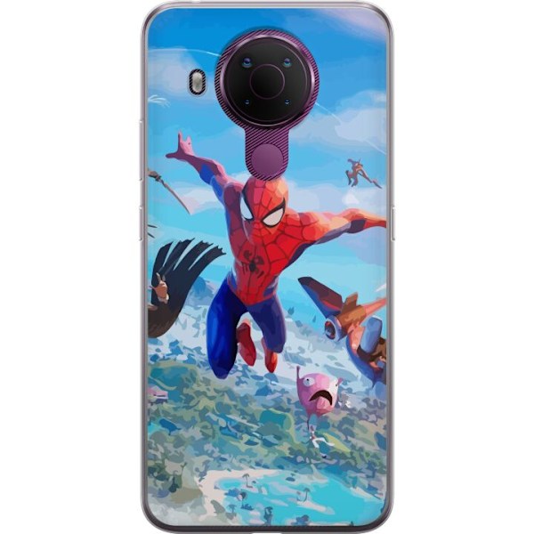 Nokia 5.4 Gennemsigtig cover Fortnite Spiderman