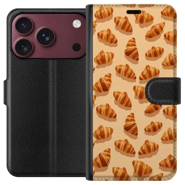 Kompatibel Tegnebogsetui til Apple iPhone 18 Pro Max Croissanter beige