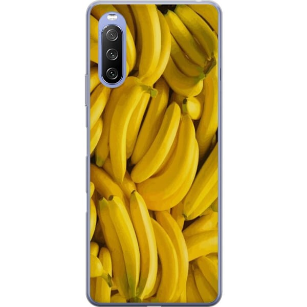 Sony Xperia 10 III Lite Gennemsigtig cover Banan mønster
