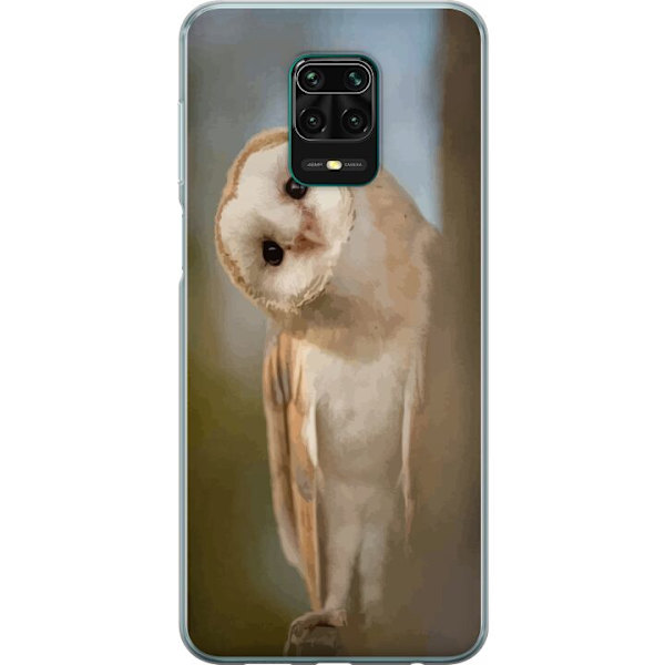 Xiaomi Redmi Note 9 Pro Läpinäkyvä kuori Uggla Utelias Katse Lintumotiivi Metsä Luonto Grafinen Suunnittelu Suosittu Motiivi Eläin Teema Koriste