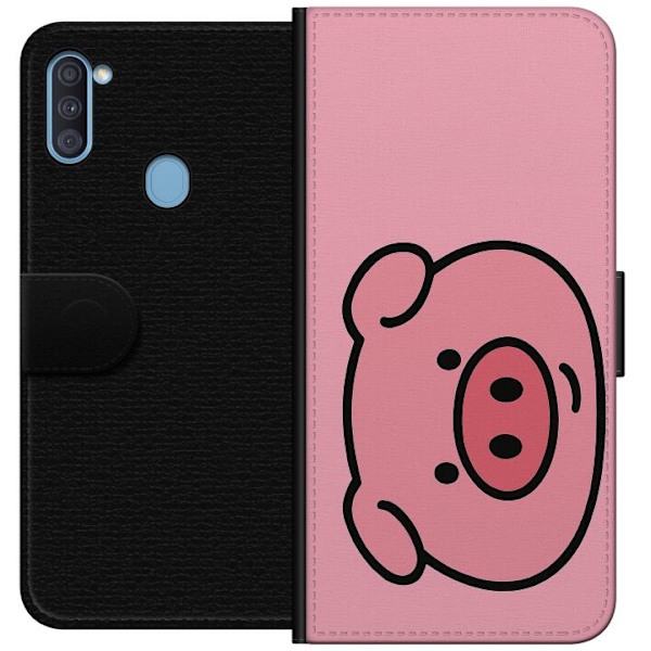 Samsung Galaxy A11 Lompakkokotelo Kawaii Piggy