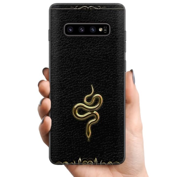 Samsung Galaxy S10 TPU Matkapuhelimen kuori Kultainen Käärme