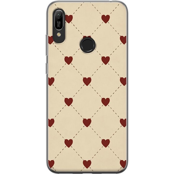 Huawei Y6 (2019) Läpinäkyvä kuori Sydänverkko