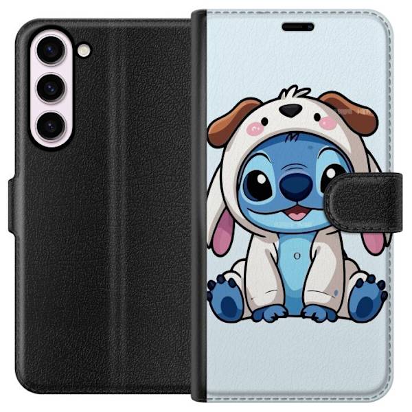 Samsung Galaxy S23+ Lompakkokotelo Stitch Koirapuku Lilo & Stitch Disney Hauska Design Sininen Avaruusolento Sarjakuva Hahmo Suosittu Lapsille Suositt