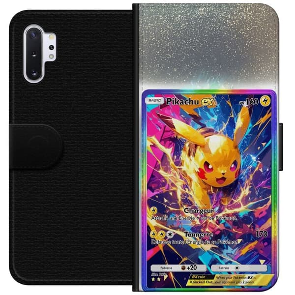 Kompatibel Tegnebogsetui til Samsung Galaxy Note10+ Pikachu gul
