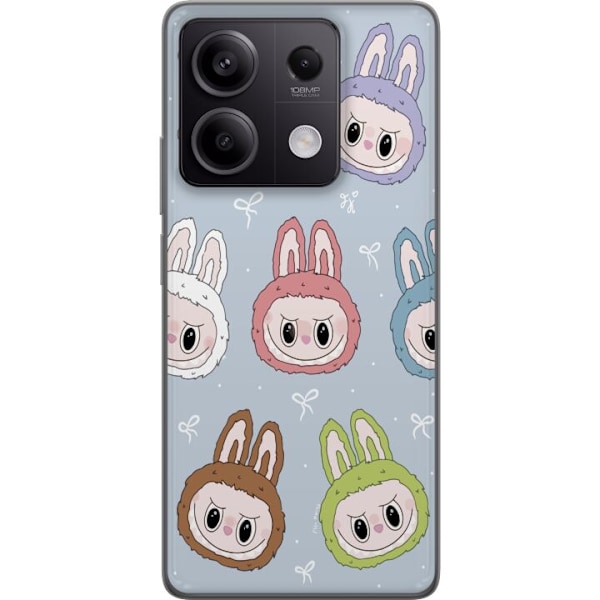 Xiaomi Redmi Note 13 Läpinäkyvä kuori Pastel Labubu