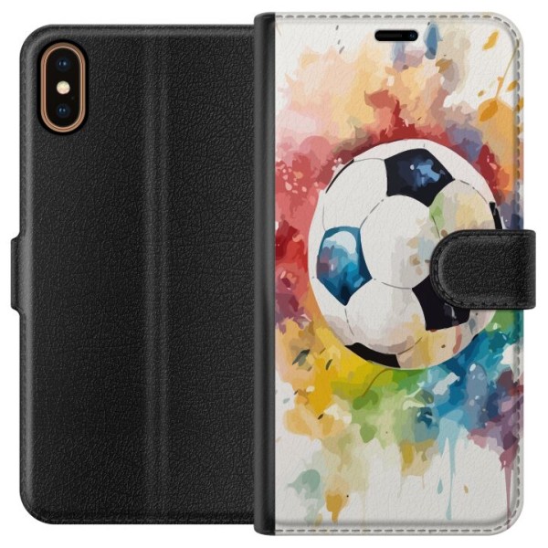 Apple iPhone X Plånboksfodral Fotboll
