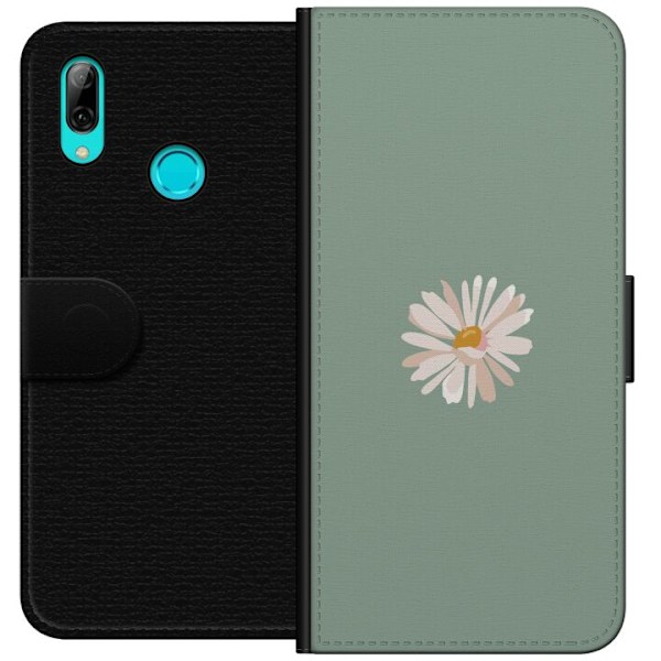 Huawei P smart 2019 Tegnebogsetui Grøn Minimalblomst - stilfu