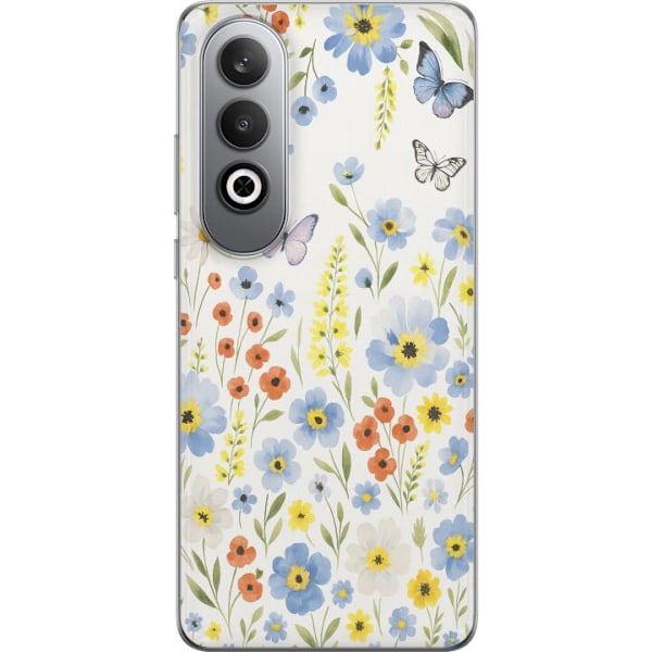 OnePlus Nord CE4 Läpinäkyvä kuori Kesäkukat