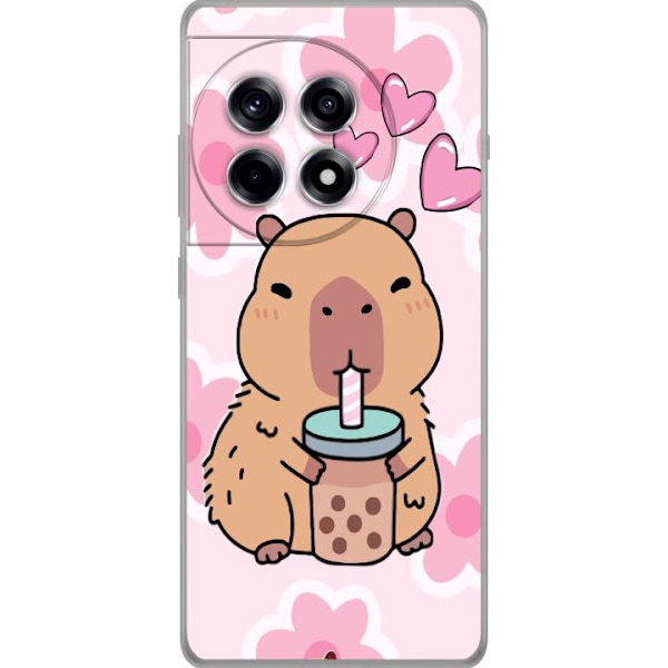 OnePlus 12R Läpinäkyvä kuori Kawaii Capybara Sydän Anime-t