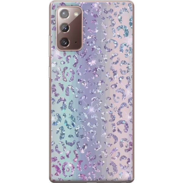 Samsung Galaxy Note20 Gjennomsiktig deksel Glitter Leopard