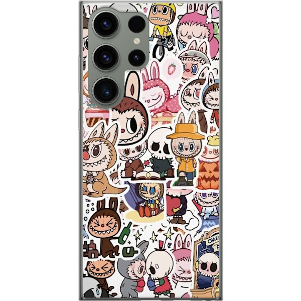 Samsung Galaxy S23 Ultra Läpinäkyvä kuori Labubu All-Stars