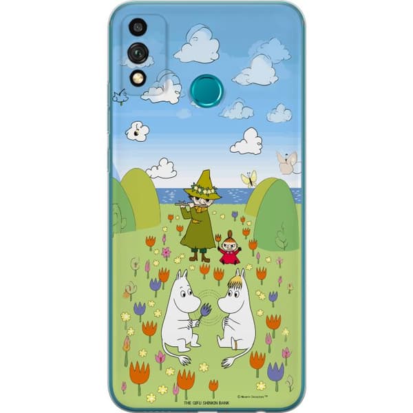 Kompatibelt Mobildeksel til Honor 9X Lite Mumin i blomsteräng grønn