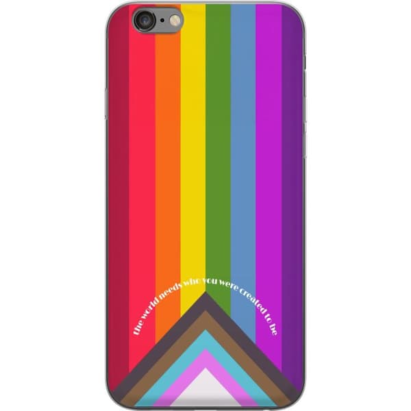 Kompatibelt Mobildeksel til Apple iPhone 6 Plus Fargerik Pride-regnbue med inspirerende sitater