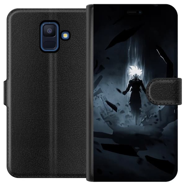 Kompatibelt Plånboksfodral till Samsung Galaxy A6 (2018) Shadow Warrior svart