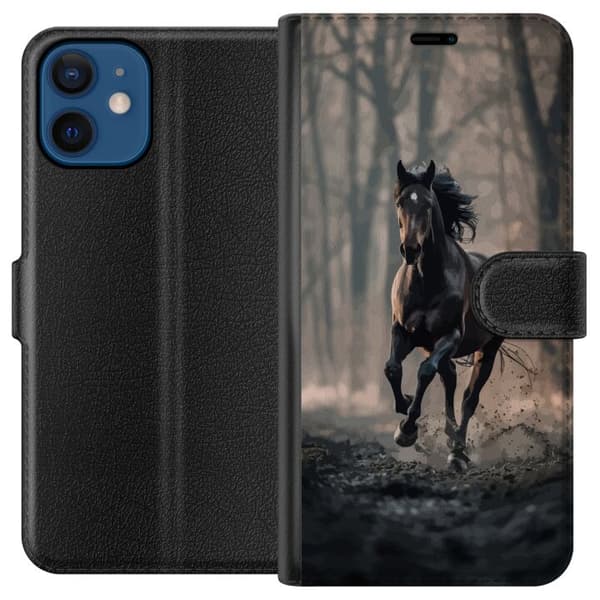 Kompatibel Tegnebogsetui til Apple iPhone 12 Løbende hest