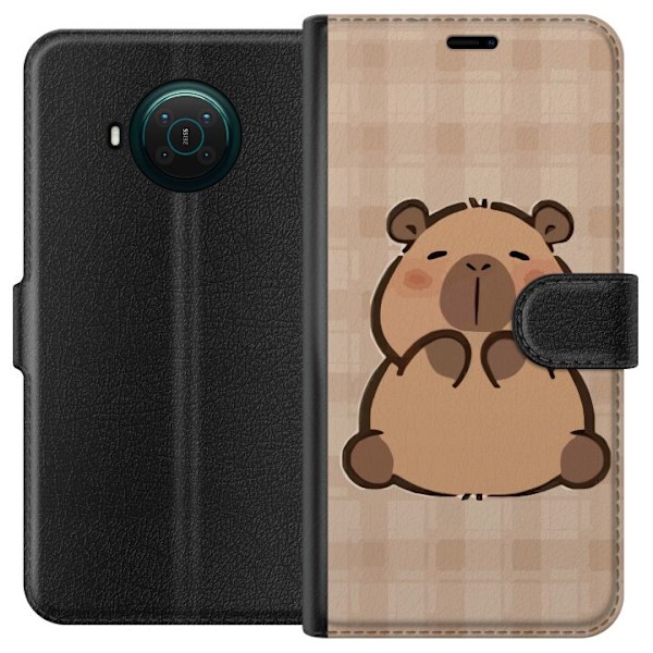 Nokia X10 Tegnebogsetui Mobilskal kawaii capybara flera figurer japansk stil