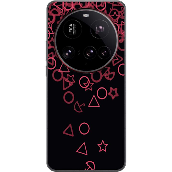 Xiaomi 15 Ultra Gennemsigtig cover Squid Game Ikoner Serie Design Populært TV Spil Ikoner Grafisk Motiv Asiatisk Trend Dramaserie