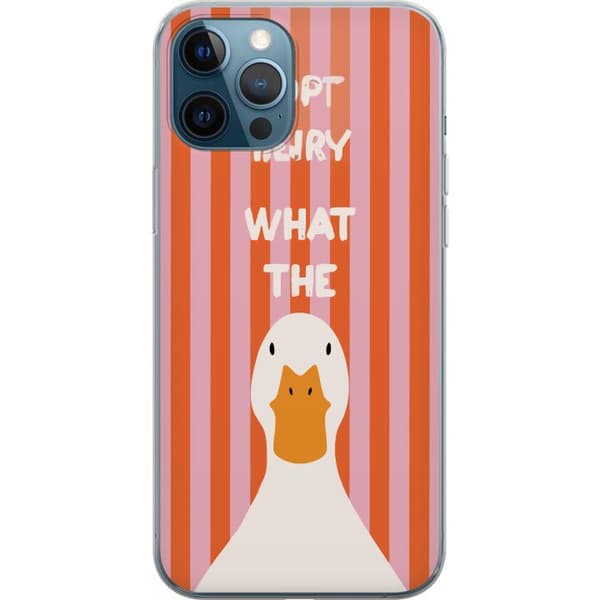 Kompatibelt Mobilskal till Apple iPhone 12 Pro What The Duck rosa