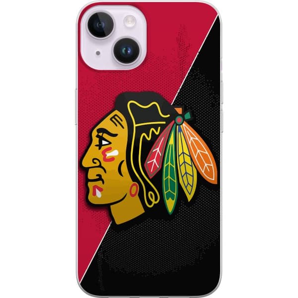Kompatibelt Mobilskal till Apple iPhone 14 Chicago Blackhawks (NHL)