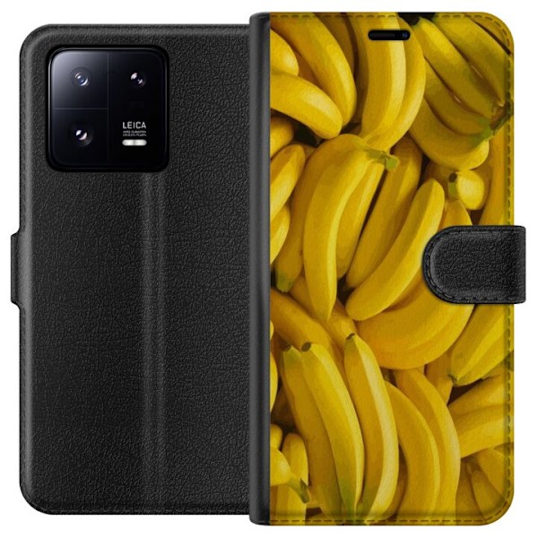 Xiaomi 13 Pro Plånboksfodral Banana Pattern – lekfullt mönster med gula bananer