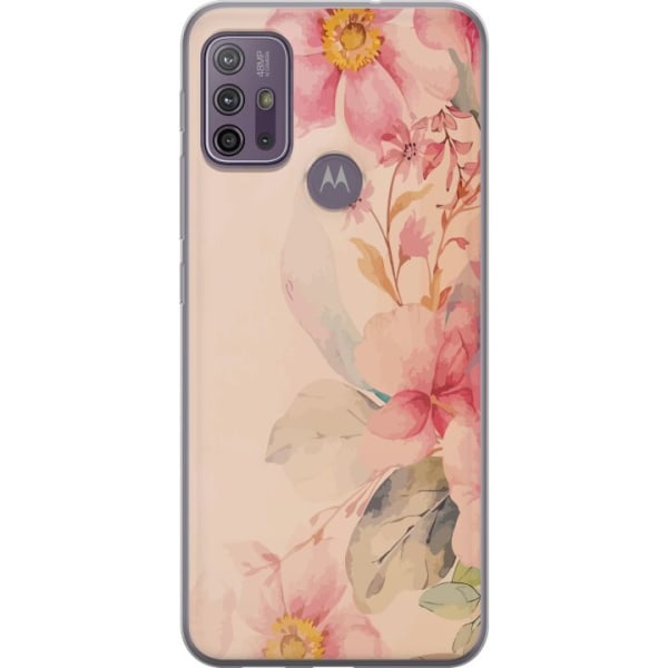 Motorola Moto G10 Gennemsigtig cover Farverige Blomster