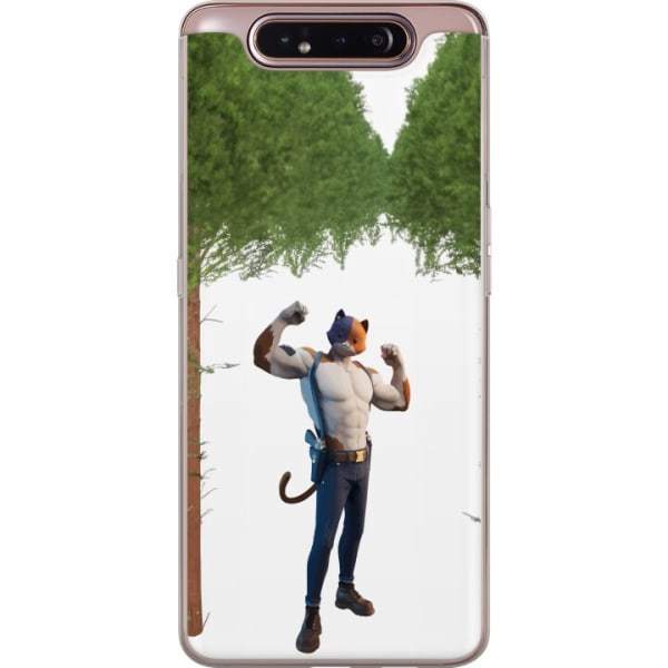 Samsung Galaxy A80 Gennemsigtig cover Fortnite - Meowscles