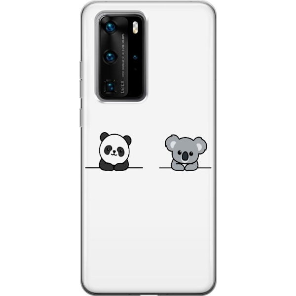 Huawei P40 Pro Gjennomsiktig deksel Panda Koala