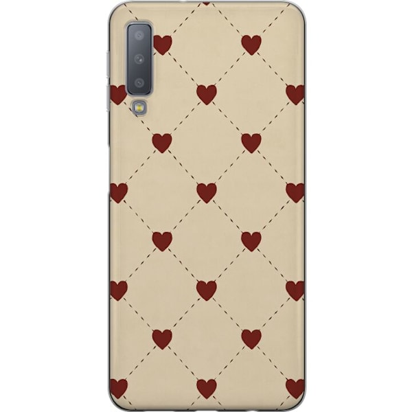 Samsung Galaxy A7 (2018) Gennemsigtig cover Hjertegitter