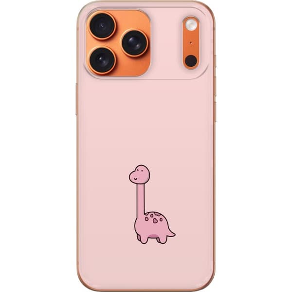 Kompatibelt Mobildeksel til Apple iPhone 17 Pro Max Rosa dinosaur