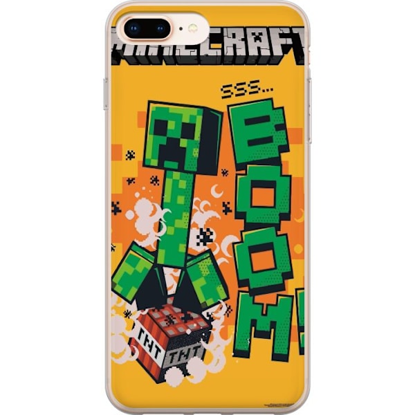 Apple iPhone 8 Plus Läpinäkyvä kuori Minecraft Boom