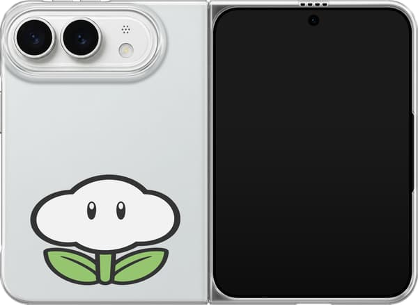 Kompatibelt Mobilskal till Apple iPhone Duo Vit molnblomma - Vitt motiv med vit molnblomma. vit