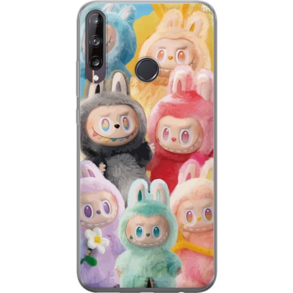 Huawei P40 lite E Genomskinligt Skal Labubu Sketch Style – Handritat monster i tusch